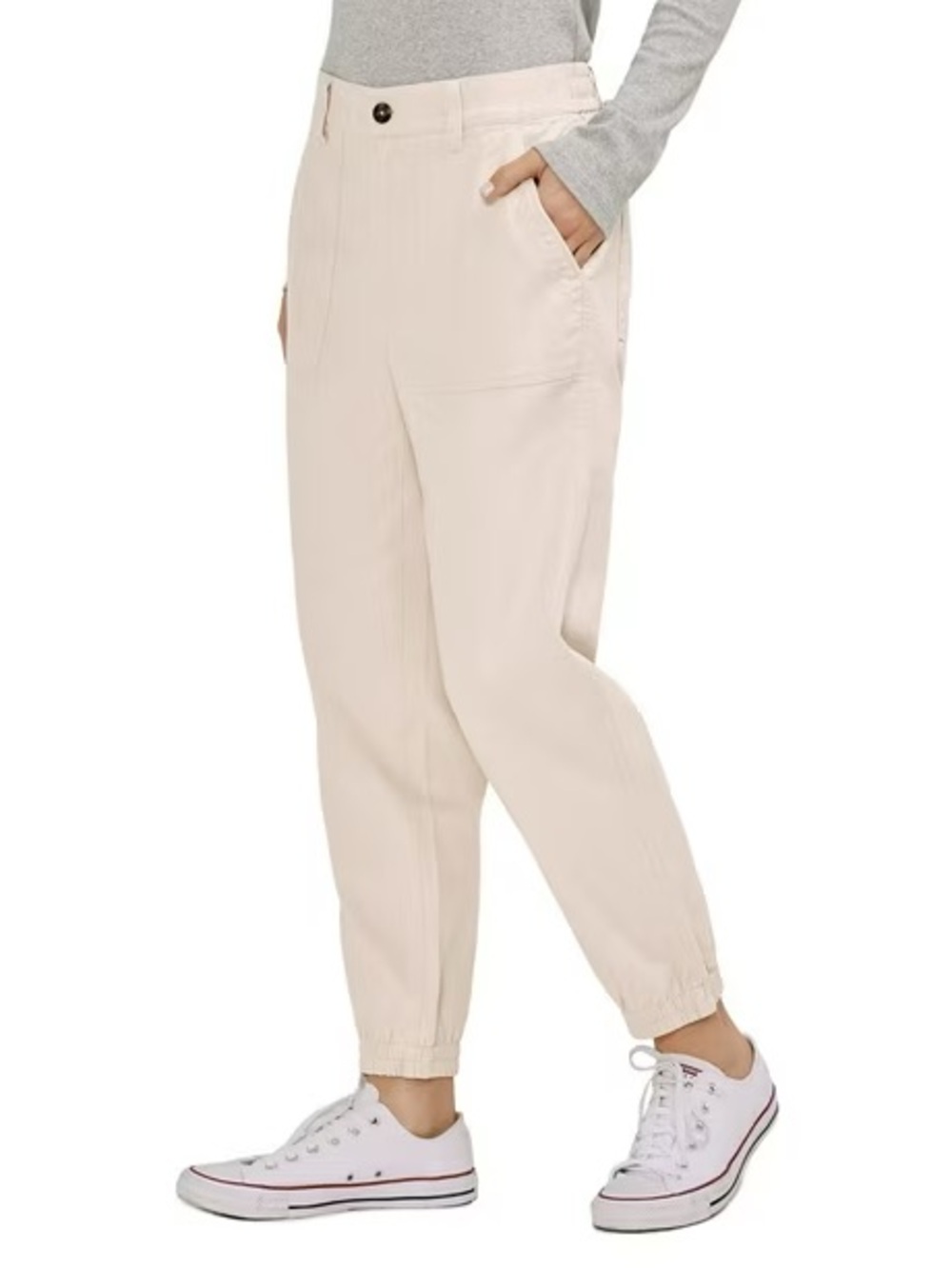 GAP Women’s Twill Joggers in Birch Size Medium